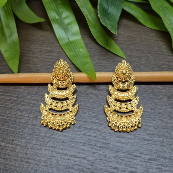 Gold Plated Long Drop Earrings - ADGE0106