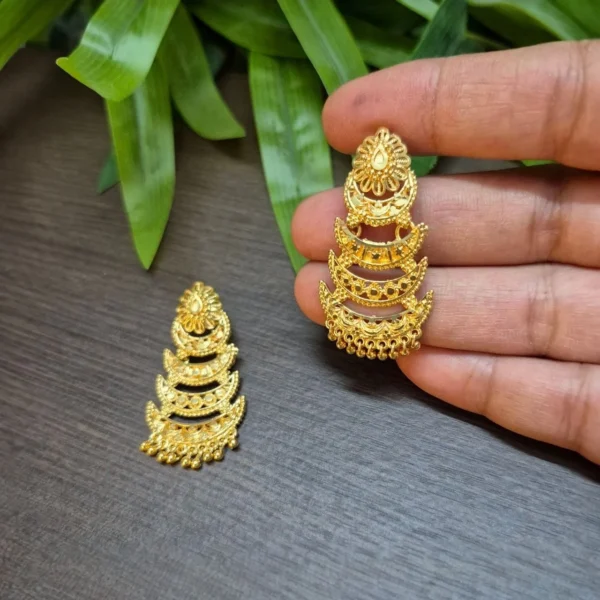 Gold Plated Long Drop Earrings - ADGE0106