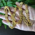 Gold Plated Lakshmi Coin Double Layer Chain - ADGC0107