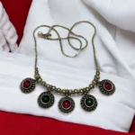 German Silver Oxidized Simple Necklace - ADON110