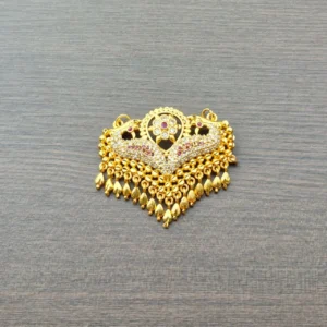 Gold Plated AD Stone Peacock Design Big Size Pendant - ADGP119
