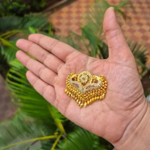 Gold Plated AD Stone Peacock Design Big Size Pendant - ADGP119