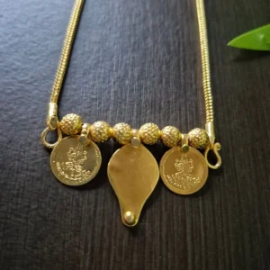 Gold Plated Lakshmi Coin and Ila Thali Dollar Chain - ADGC131