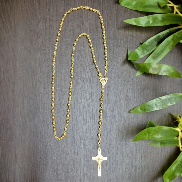 Gold Plated Long Rosery Chain - ADGR127