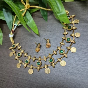 Lakshmi Coin Double Layer Necklace - ADAN133