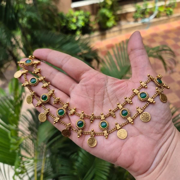 Lakshmi Coin Double Layer Necklace - ADAN133
