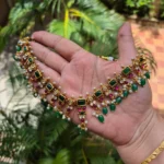 Stylish and Trendy Multi Color Beads Dropping Necklace - ADAN135