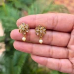 Three Layer Stone Necklace With Stud Earrings - ADSN139