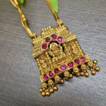 Lakshmi Design Pendant with Double Layer 22inc Short Haram - ADSH140