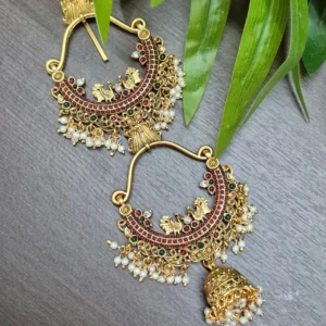 Antique Matt Finish Double Layer with Jhumka Pattern 6.1/2inc -ADAJ142