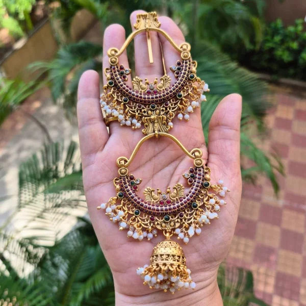 Antique Matt Finish Double Layer with Jhumka Pattern 6.1/2inc -ADAJ142