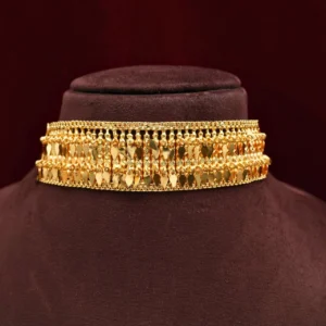 Gold Plated Double Layer Ilakka Thali Chocker - ADGC146