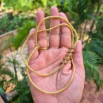 Gold Plated Multi Color Spiral Design 24inc Mugappu Chain - ADGM148