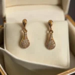 Korean Fancy Rose Gold Material with Stone Earrings - ADKE152