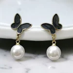 Korean Fancy Pearl Drop Earrings - ADKE161