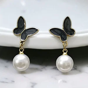 Korean Fancy Pearl Drop Earrings - ADKE161