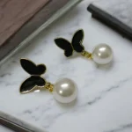 Korean Fancy Pearl Drop Earrings - ADKE161
