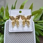 Anti Tarnish Medium Size Butterfly Stud Earrings - ADAE163