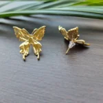 Anti Tarnish Medium Size Butterfly Stud Earrings - ADAE163