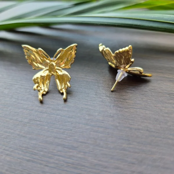 Anti Tarnish Medium Size Butterfly Stud Earrings - ADAE163