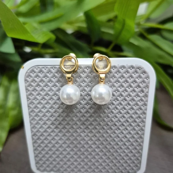 Korean Fancy Pearl Drop Earrings - ADKE164