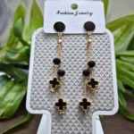 Korean Fancy Double Layer Long Drop Earrings - ADKE166