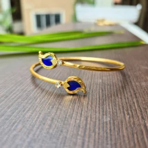 Kerala Traditional Design Gold Plated open Bracelet - ADGB174