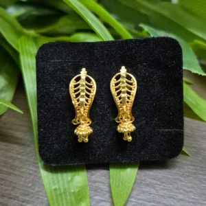 Gold Plated Regular Wear "J" Pattern Stud Earrings - ADGE175