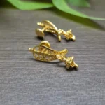 Gold Plated Regular Wear "J" Pattern Stud Earrings - ADGE175