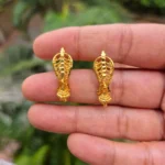 Gold Plated Regular Wear "J" Pattern Stud Earrings - ADGE175
