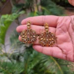 Antique Haram with Double Color Stone and White Beads Long Haram - ADPH177