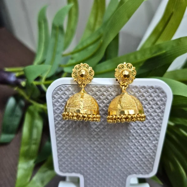 Gold Plated Medium Size Jhumka - ADGE181