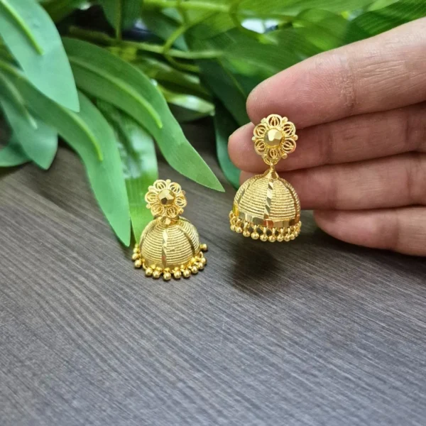 Gold Plated Medium Size Jhumka - ADGE181