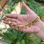 Antique Matt Finsh Lakshmi Coin with Ilakkathali Necklace - ADAN183