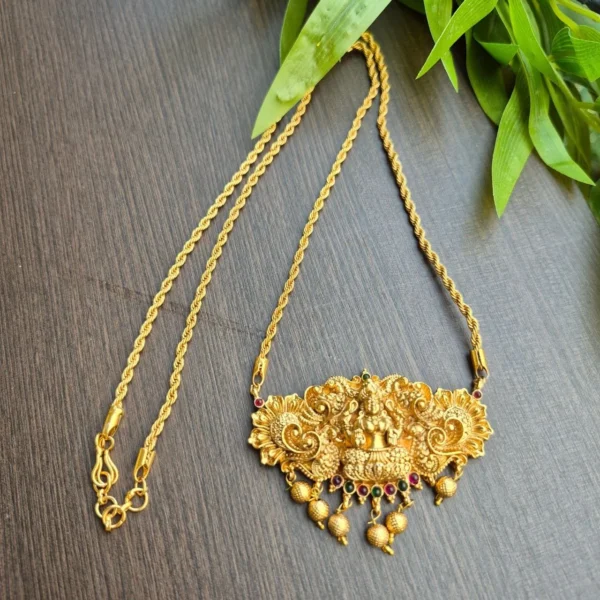 Antique Lakshmi Pendant with 26inc Chain - ADPC184