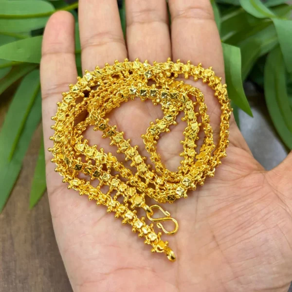 Gold Plated Thick Chain in 24inc - ADGC117