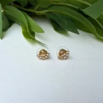 AD Stone Dollar Chain 26inc with Stud Earrings - ADDC194