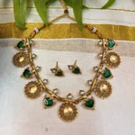Antique Palakka Design Unique Neckset With Stud Earring - ADAN201