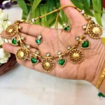 Antique Palakka Design Unique Neckset With Stud Earring - ADAN201