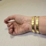 Gold Plated Lakshmi Coin Solid Bangles (Set of 2) - ADGB214