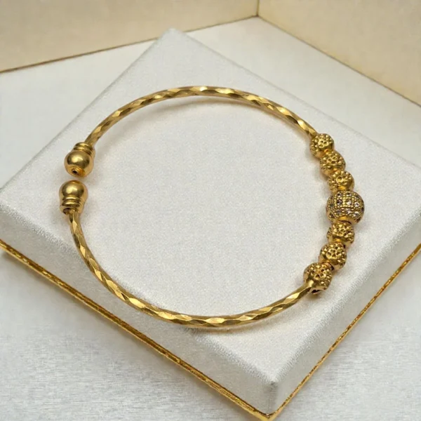 Gold Plated Simple Kada Bracelet - ADGB216