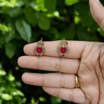 Matt Finish Lakshmi Pendant Short Haram - ADSH252