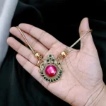 Matt Finish Beautiful Non Idol Pendant Short Haram - ADSH253