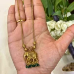 Antique Methi Finish Elephant Design Necklace - ADAN262