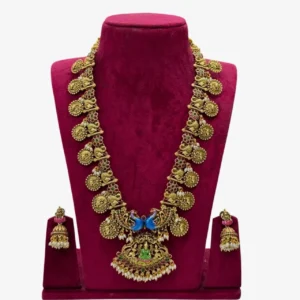 Premium Antique Long Haram With Meenakari Work - ADLH263