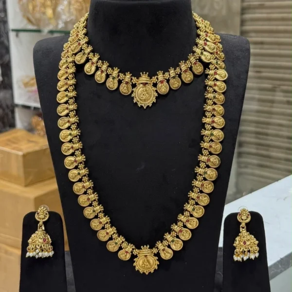 Antique Matt Finish Lakshmi Coin Combo Set - ADCS267