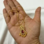 Gold Plated AD Stone Pendant Chain 18inch - ADPC286