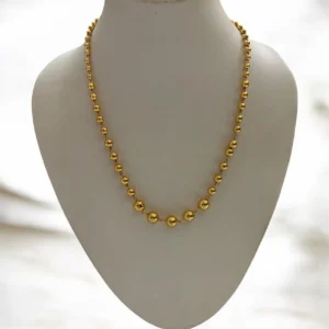 Gold Plated 18inc Ball Necklace - ADGN288