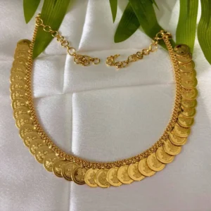 Gold Plated Lakshmi Coin Necklace - ADGN290