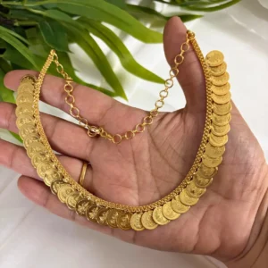 Gold Plated Lakshmi Coin Necklace – ADGN290 Gold Plated Lakshmi Coin Necklace - ADGN290